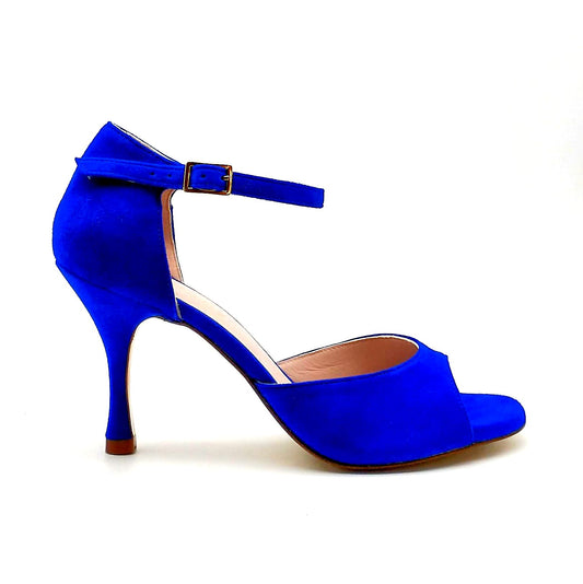 Clasico Blue Velvet Klein heels 8cm
