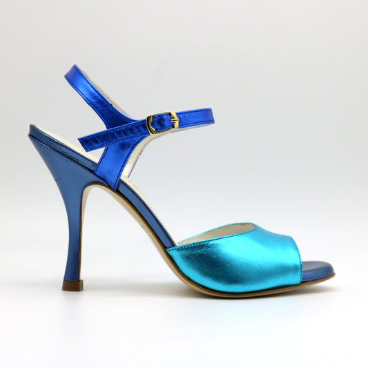 Uno Multi-Blue heels 9cm