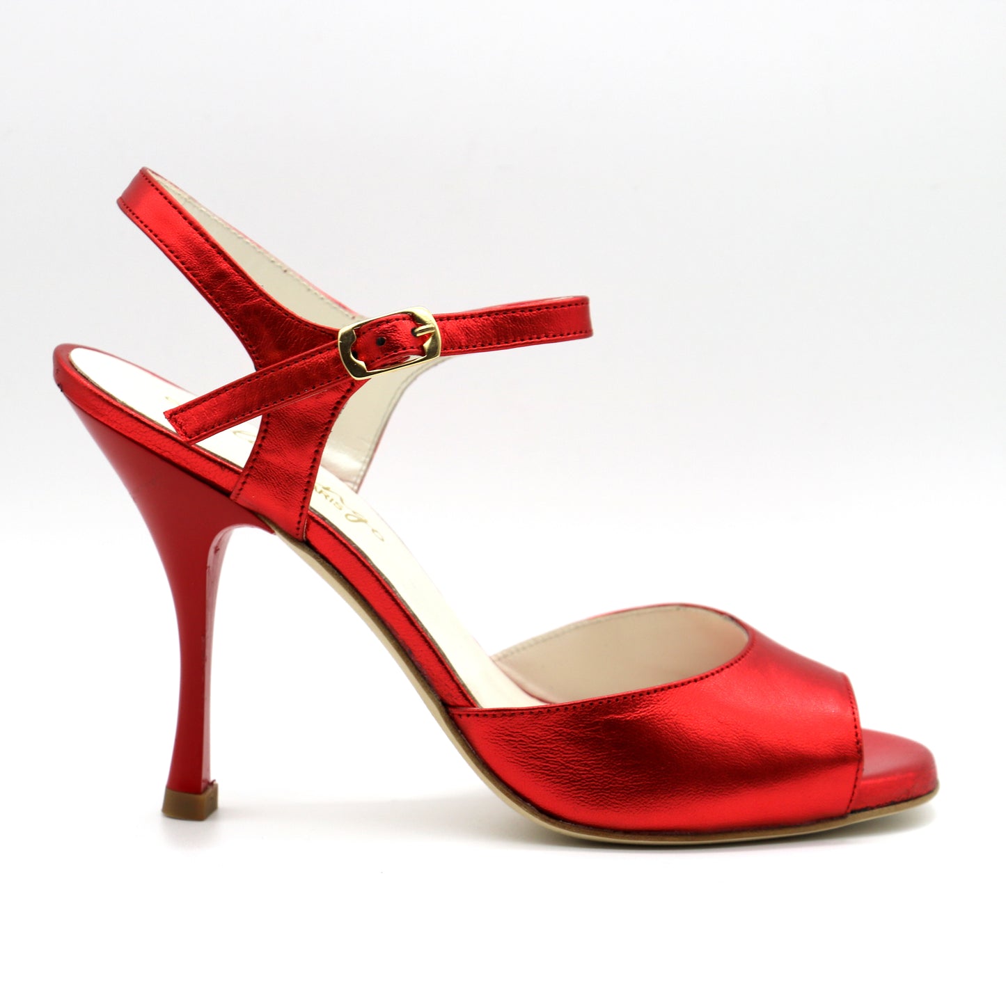 Uno shiny red, lacquered heel 9cm