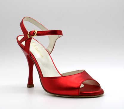 Uno shiny red, lacquered heel 9cm