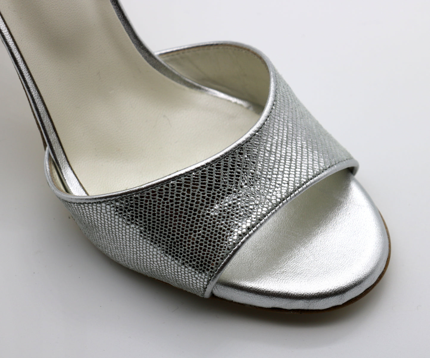 Flor Silver Snake heels 8cm