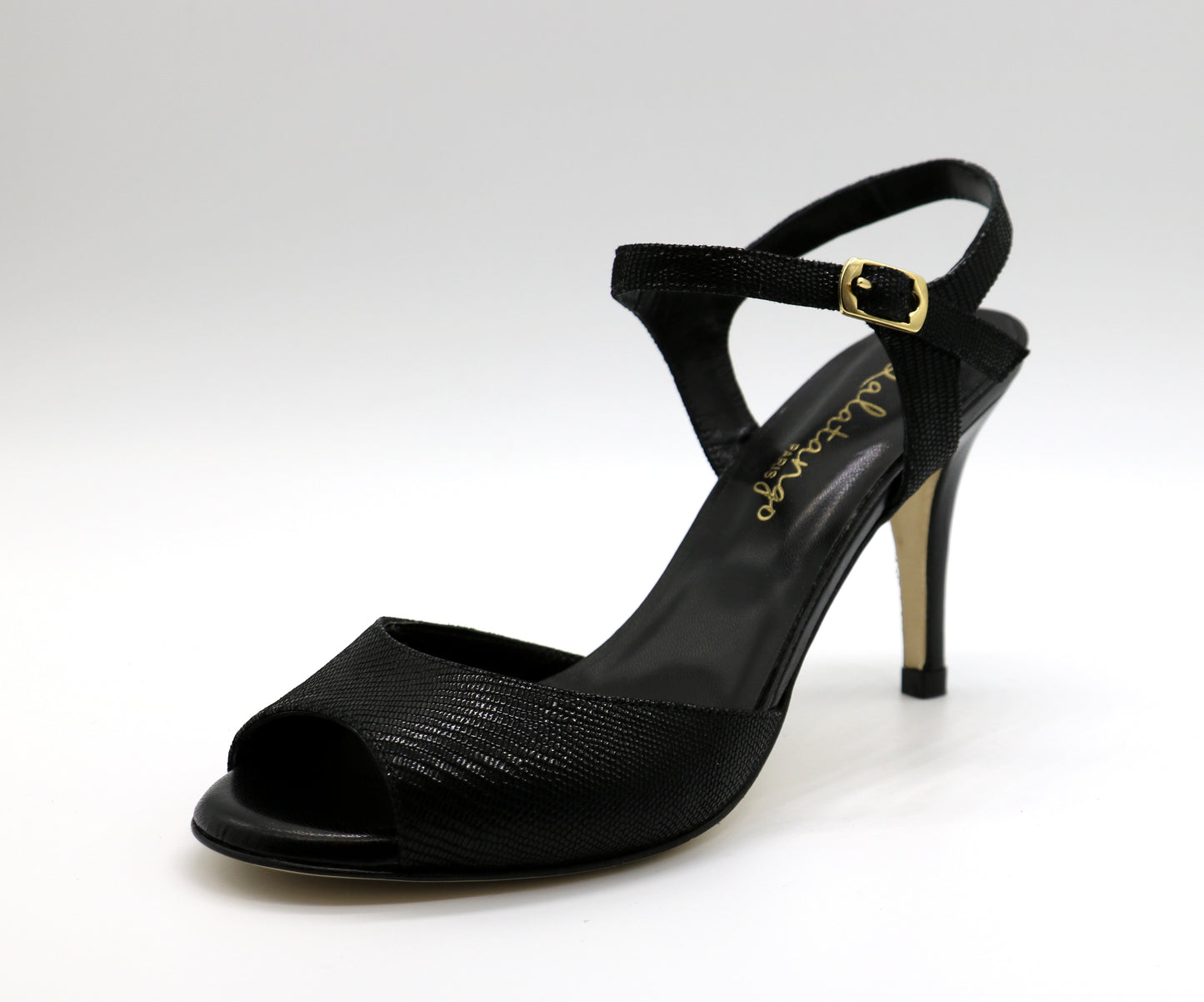 Uno Snake Black Cairo heels 7cm