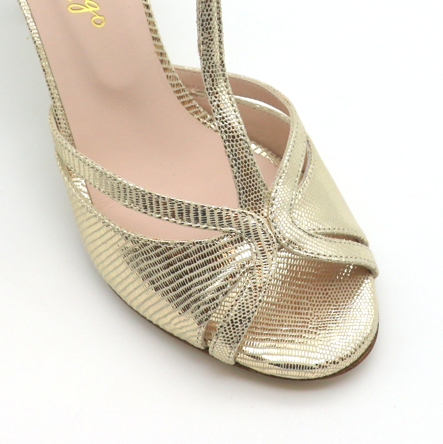 Picaflor Champagne Golden Shiny heels 8cm