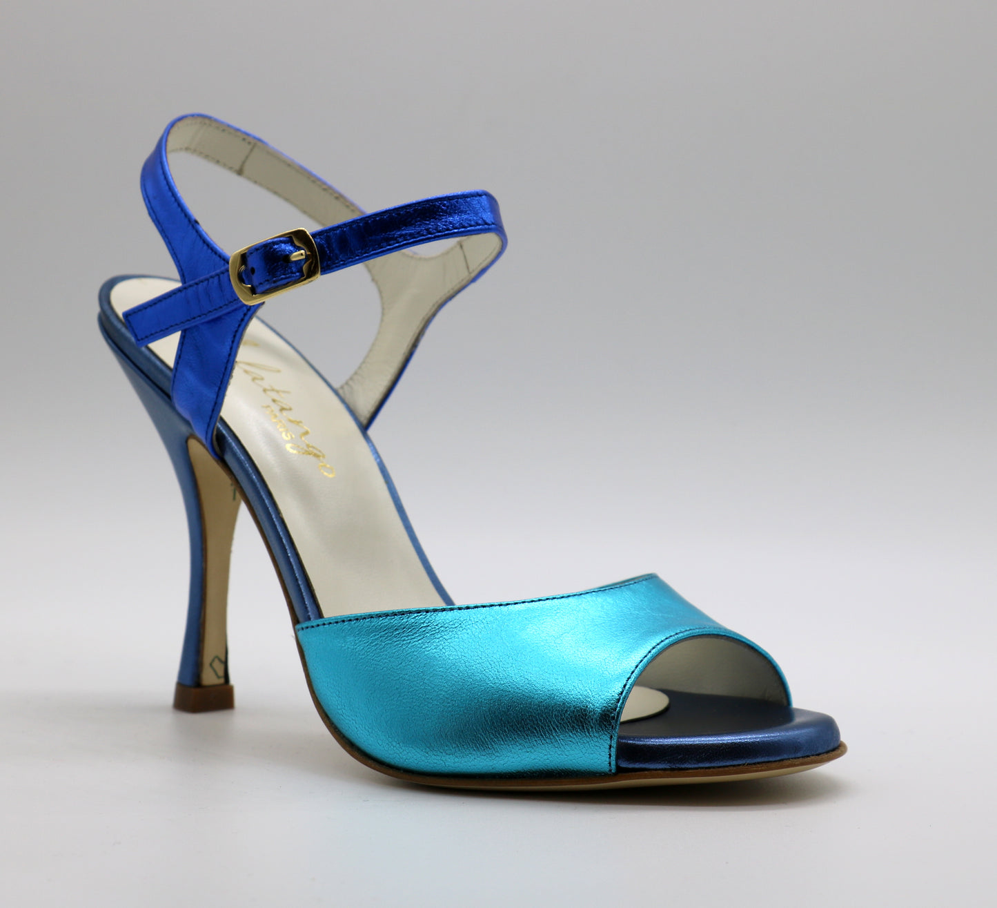 Uno Multi-Blue heels 9cm