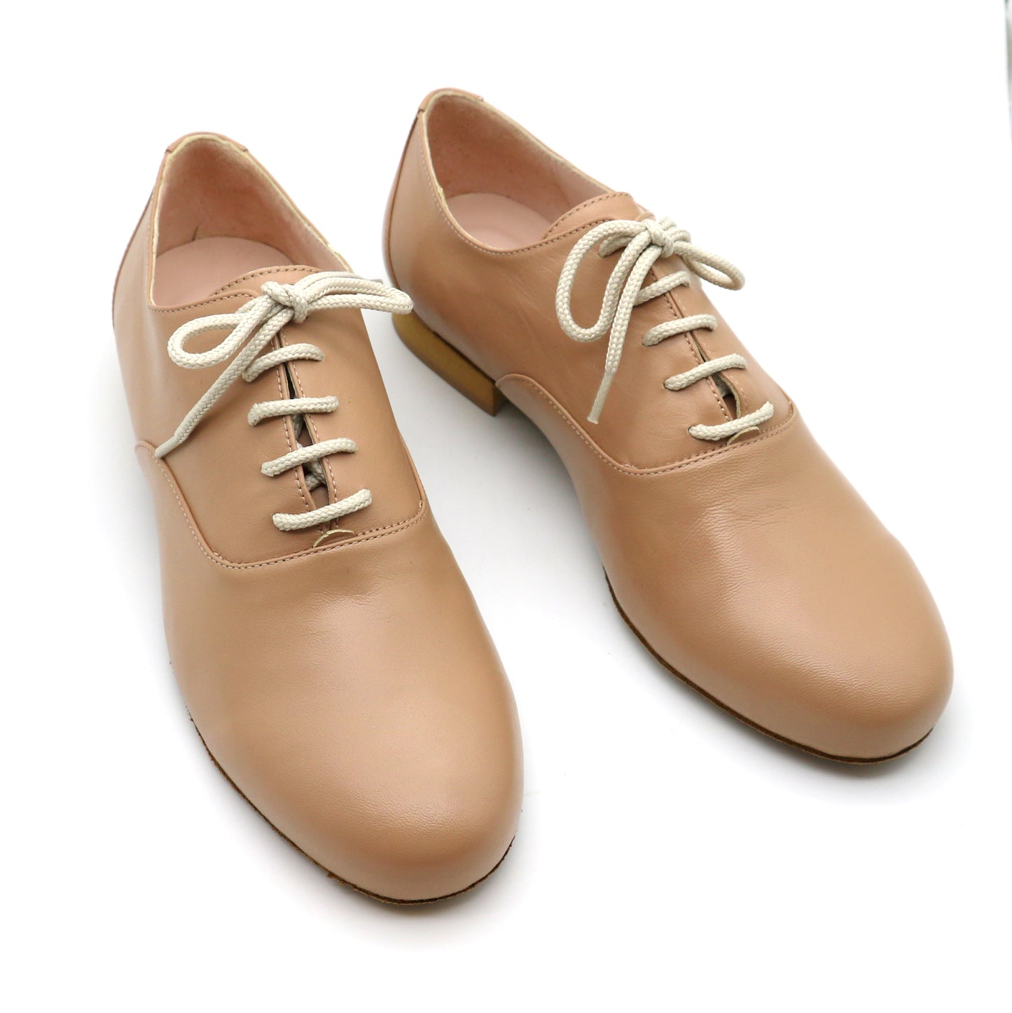 Tamango smooth leather cappuccino dance sole