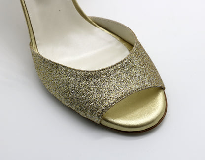 Uno Golden Glitter Cairo heels 7cm