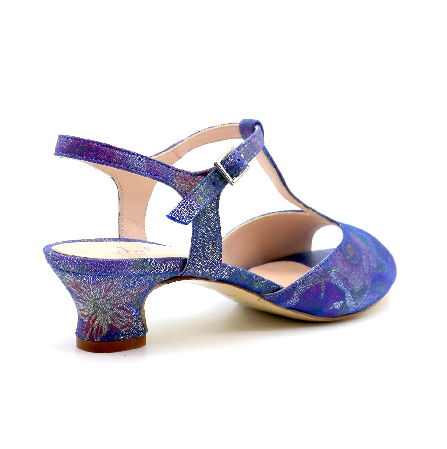Sencillo Anaïs blue printed heels 4cm