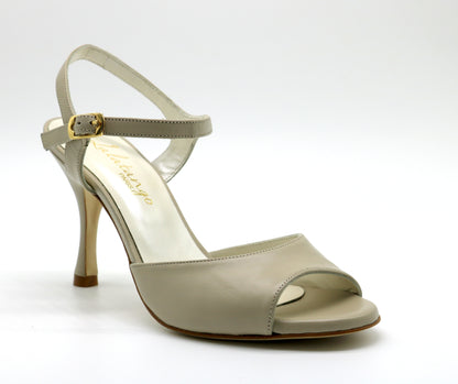 Uno Smooth nude leather 8cm heels
