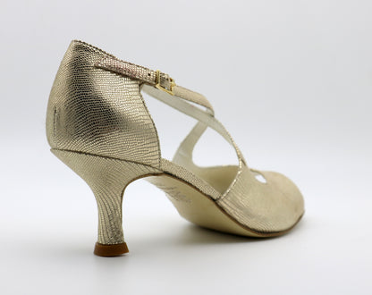 Golden Snake Crossed heels 6cm