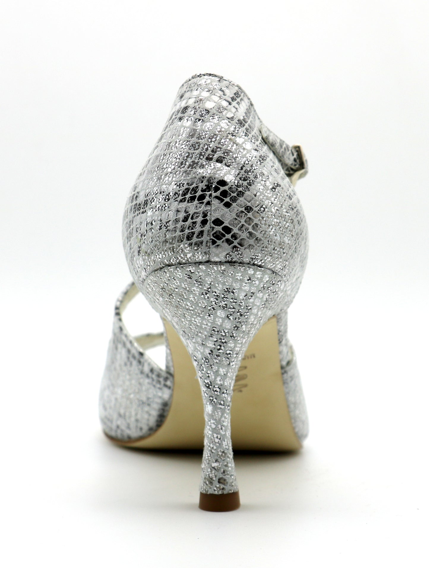 Croisé silver python heels 8cm