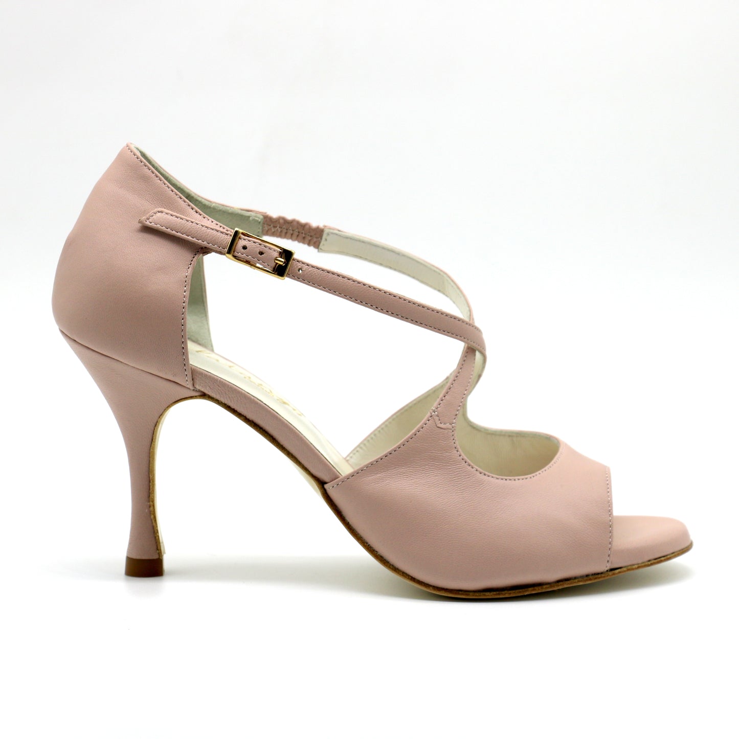 Crisscross Nude rosé heels 8cm