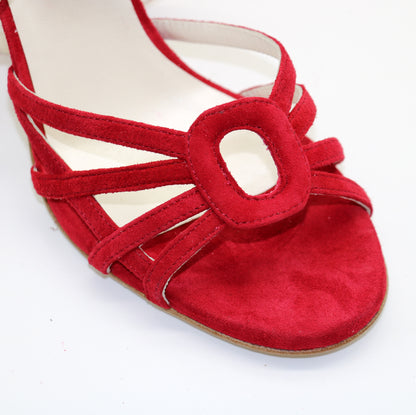 Aire deep red heels 8cm