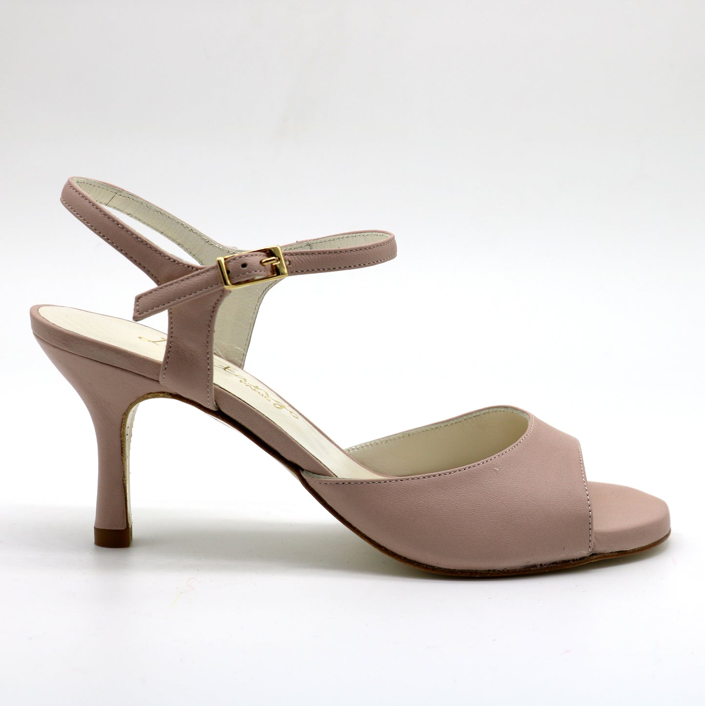Uno Nude smooth leather heels 7cm