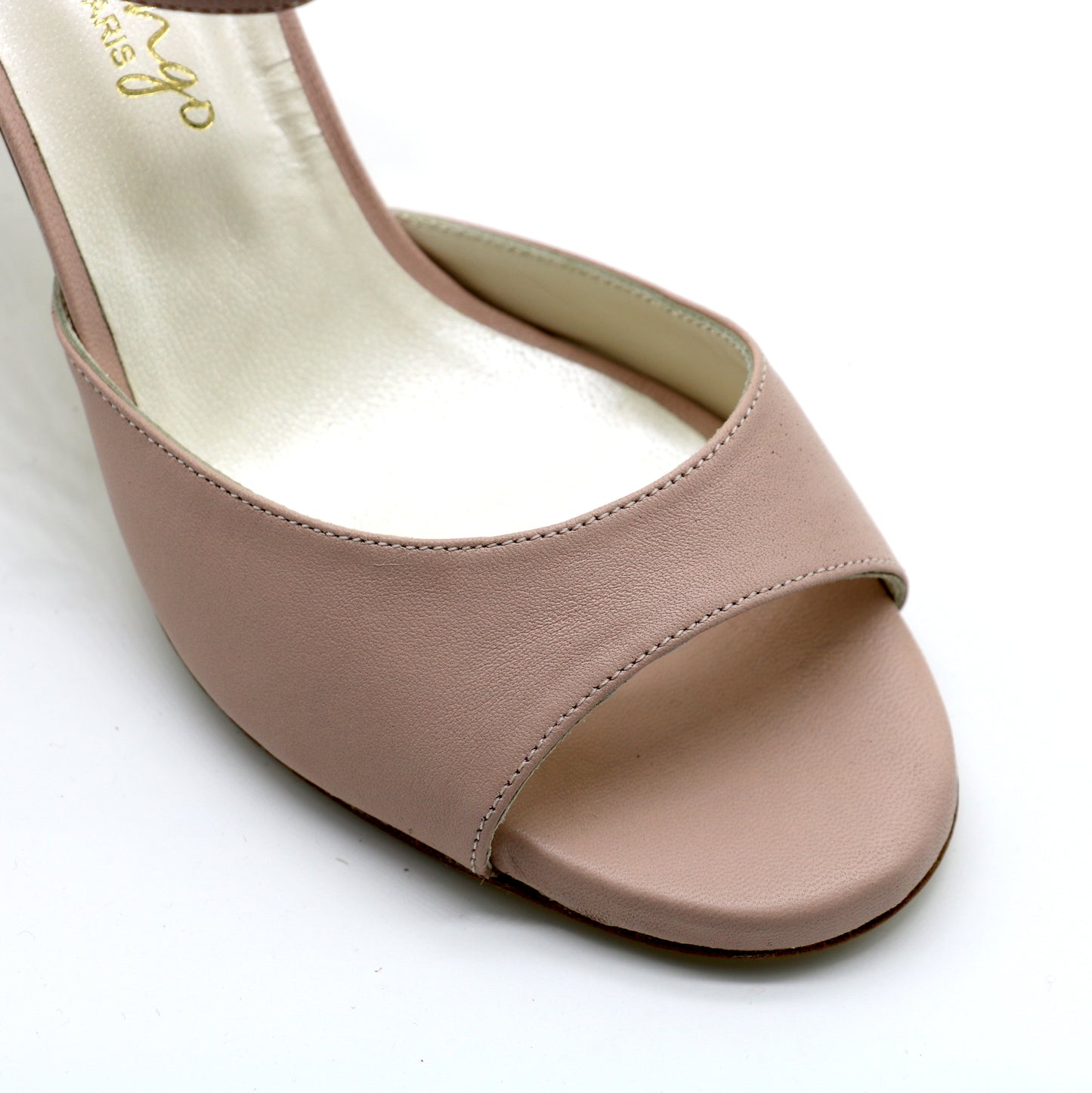 Uno Nude smooth leather heels 7cm