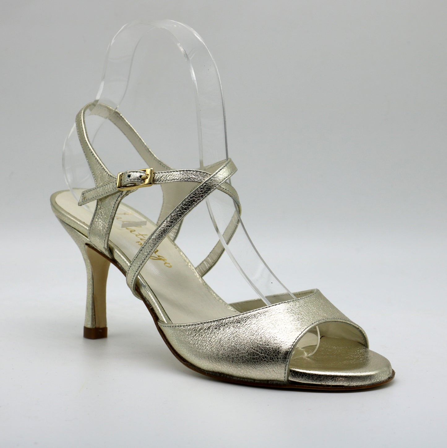 Sentimental Champagne Golden Shiny heels 7cm