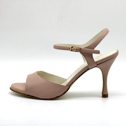 Uno Smooth leather Nude Rosé heels 8cm