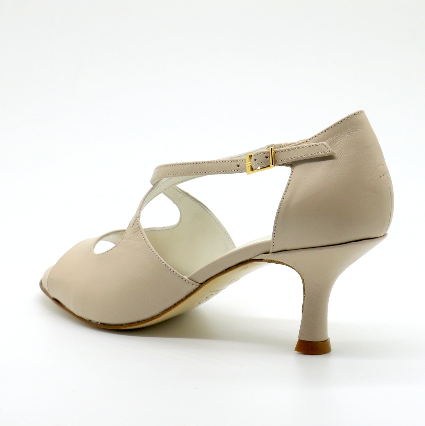 Nude crossover heels 6cm