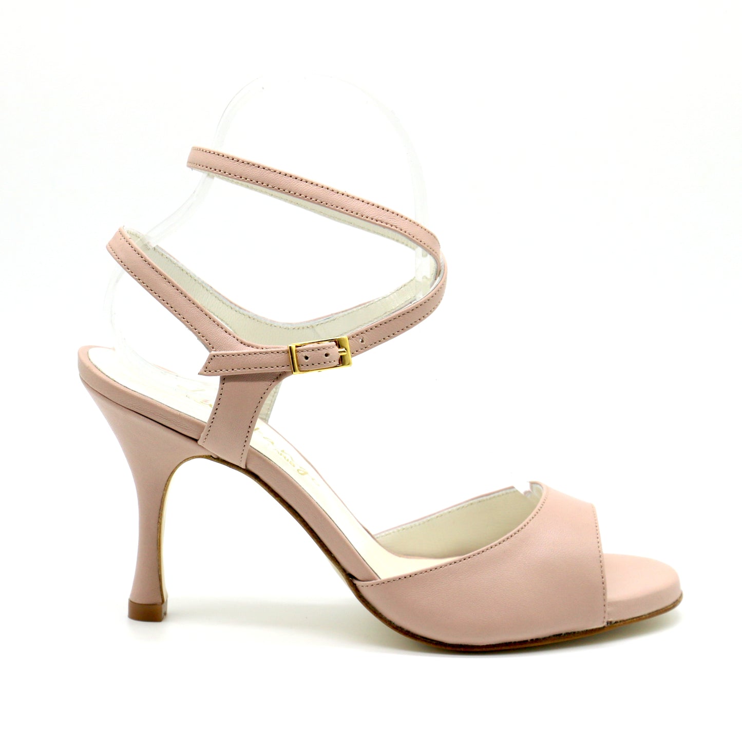 Sentimental Smooth leather Nude pink heels 8cm