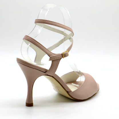 Sentimental Smooth leather Nude pink heels 8cm