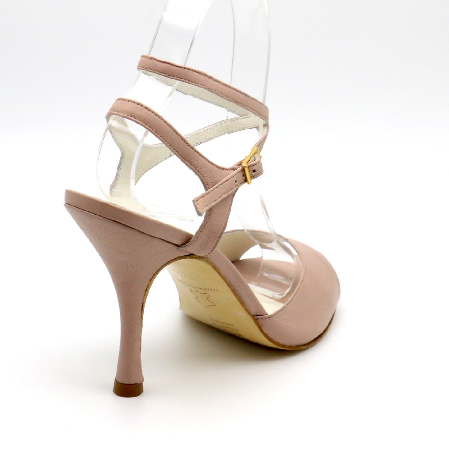 Sentimental smooth pink nude leather 9cm heels